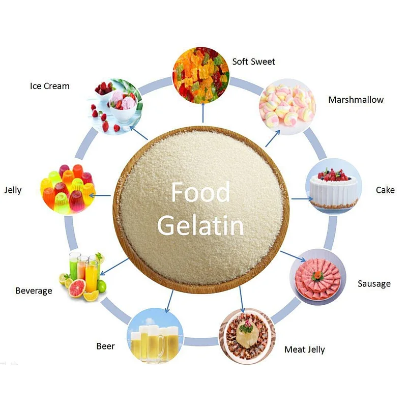 Professional Halal Bovine Gelatin Beef with Halal Certificate 120 -160 Bloom